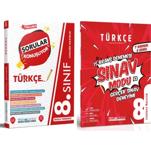 Pruva Akademi 8. Sınıf Türkçe Sorular Konuşuyor - Deneme Seti 2023 2 Kitap