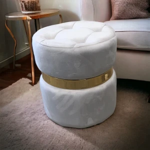 Yaren Home Desing Puf Lüx Silinebilir Kumaşlı Kapitoneli