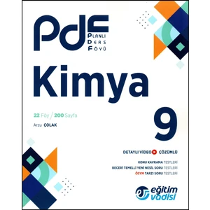 Eğitim Vadisi Yayınları 9.Sınıf Kimya PDF (Planlı Ders Föyü)