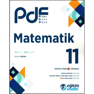 Eğitim Vadisi Yayınları 11.Sınıf Matematik PDF (Planlı Ders Föyü)