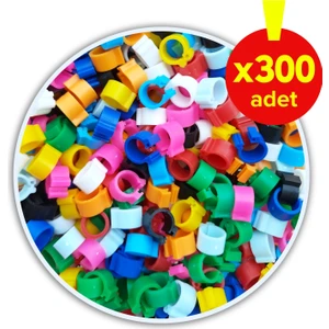 Poppy Güvercin Ayak Bileziği Klips 'karışık Renk' 300 Adet