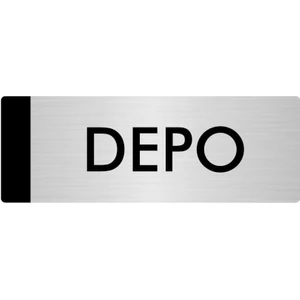 Özarslan Dizayn Metal Yönlendirme Levhası Departman Kapı İsimliği Depo 7 x 20 cm Gümüş