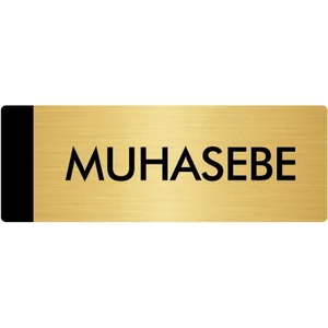 Özarslan Dizayn Metal Yönlendirme Levhası Departman Kapı İsimliği Muhasebe 10 x 20 cm Altın