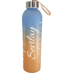 Kişiye Özel Renkli 750 ml Motivasyon Cam Su Matarası HK2709
