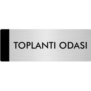 Özarslan Dizayn Metal Yönlendirme Levhası Departman Kapı İsimliği Toplantı Odası 10 x 20 cm Gümüş