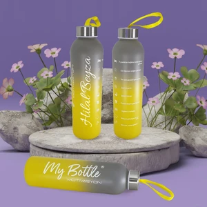 Kişiye Özel Renkli 750 ml Motivasyon Cam Su Matarası HK2709
