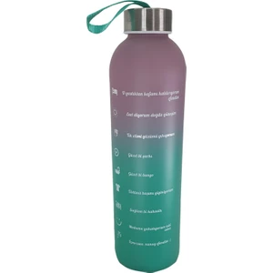 Renkli 750 ml Motivasyon Cam Su Matarası HK2707