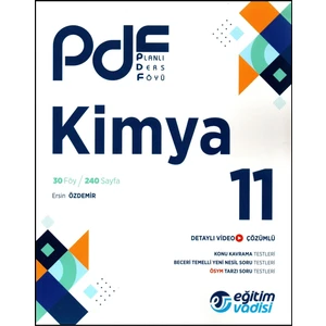 Eğitim Vadisi Yayınları 11.Sınıf Kimya PDF (Planlı Ders Föyü)