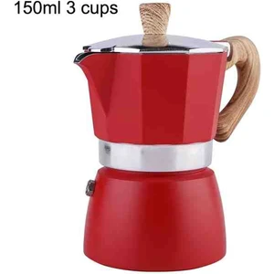 Coffee Hutt Aloha Moka Pot 3 Cup Kırmızı