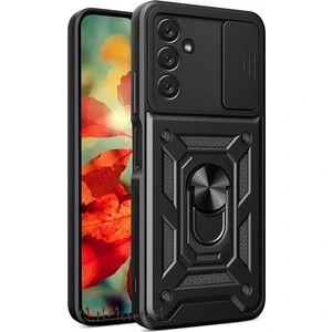 M.TK Moveteck Samsung Galaxy A24 Kılıf Kamera Korumalı Sürgülü Yüzüklü Armor Military Zırh Tank Standlı Kızaklı Pars