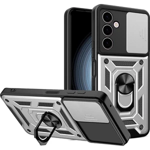 M.TK Moveteck Samsung Galaxy A24 Kılıf Kamera Korumalı Sürgülü Yüzüklü Armor Military Zırh Tank Standlı Kızaklı Pars
