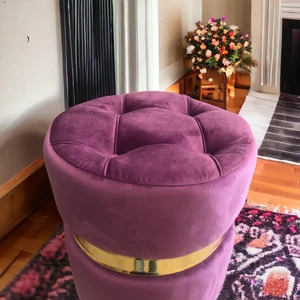 Yaren Home Desing Puf Lüx Silinebilir Kumaşlı Kapitoneli