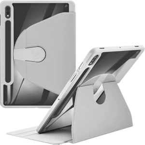 Samsung Galaxy Tab S7 Plus T970 Kılıf Termik Kalem Bölmeli Dönebilen Standlı Kılıf