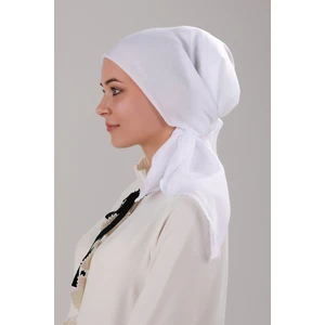 Melodi Scarf Kadın Tesettür Iç Başörtüsü %100 Pamuklu Beyaz