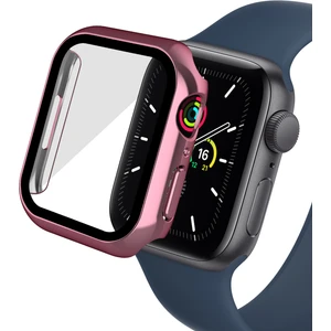 Apple Watch Serisi 7 45MM / Seri 8 45MM, Tüpyalı Cam Ekran Koruyucu ile Iyi Korunmuş Elektraplama Izleme Kapağı Için Pc Saat Kılıfı (Yurt Dışından)