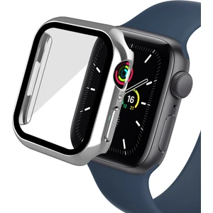 Apple Watch Serisi 7 45MM / Seri 8 45MM, Tüplü Cam Ekran Koruyucu ile Iyi Korunmuş Elektraplatma Izleme Kapağı (Yurt Dışından)
