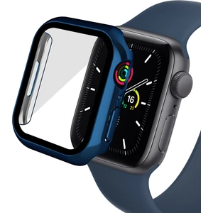 Apple Watch Serisi 7 45MM / Seri 8 45MM, Temperlenmiş Cam Ekran Koruyucu ile Iyi Korunmuş Elektraplama Izleme Kapağı Için Pc Saat Kılıfı (Yurt Dışından)