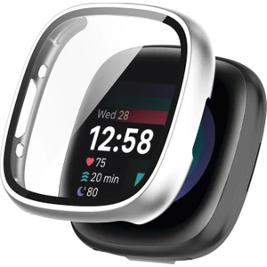 Fitbit Versa 4 / Sense 2, Harded Cam Ekran Koruyucusu ile Sert Pc Tam Koruma Kapağı (Yurt Dışından)