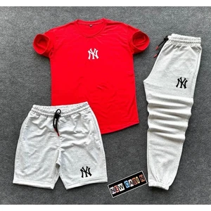 New Cabin Yeni Sezon Ny Baskılı Unisex Yazlık Eşofman Kombini 3'lü