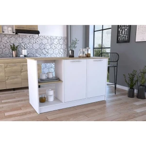 T Designo Kumsal Mutfak Adası - BEYAZ-150 cm