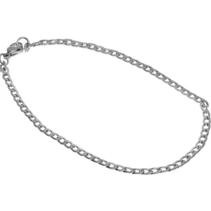 Erkek Silver Renk 2 mm Çizgi Detay Ince Çelik Bileklik