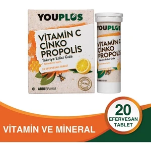 Vitamin C, Çinko & Propolis 20 Efervesan Tablet