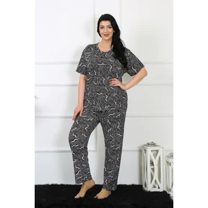 Kadın Büyük Beden Kısa Kol Pijama Takım 75011