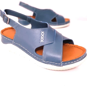 M&B COLLECT Iç Dış Hakiki Deri Ortopedik Kadın Sandalet