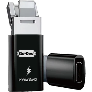 Go Des GD-CT029 PD30W Gan Teknolojili Type-C To Lightning & Usb-A Otg Çok Yönlü Dönüştürücü Adaptör