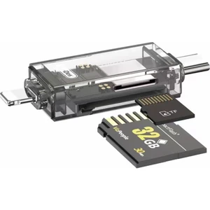 Go Des GD-DK007 Type-C ve Lightning Çıkışlı 4 In 1 Otg Hafıza Kart Okuyucu Sd-Micro Sd