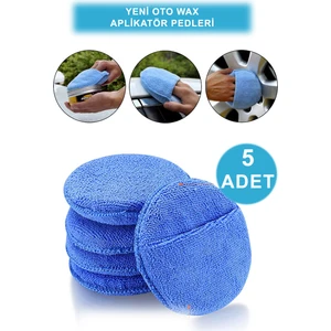5 Adet Mikrofiber Araba Yıkama Pasta Cila Süngeri Temizlik Eldiven Oto Wax Bakım Bezi