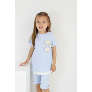Harika Kids Kız-Erkek Çocuk Ayıcık Oyuncaklı Şortlu Yazlık Basic Takım 2-5 Yaş
