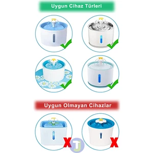 4 Adet Kedi ve Köpek Otomatik Su Pınarı Çeşmesi Su Sebili Yedek Filtre Aktif Karbon Filter