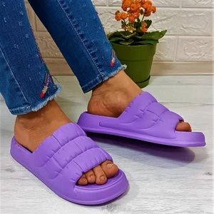 bella 406 Lila Hafif Rahat Günlük Havuz Plaj Kadın Terliği