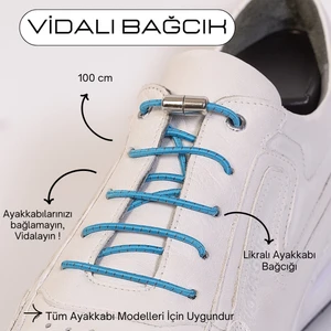 100CM Akıllı Vidalı Ayakkabı Bağcığı