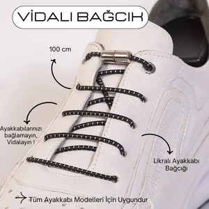 100CM Akıllı Vidalı Ayakkabı Bağcığı