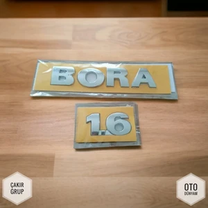 Bora Yazı Takım Logo Volkswagen "bora 1.6" 2'li Bagaj Yazısı Amblemi