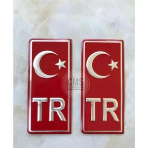 Tr Plaka Stıcker 2'li - Türkiye Plaka Stıcker - Türkiye Plakalık Stickeri