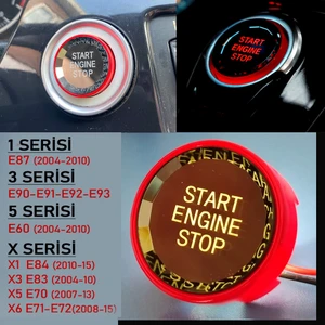 E87 Start Tuş Kapağı - Bmw E87 Aksesuar Trim Krom Kaplama