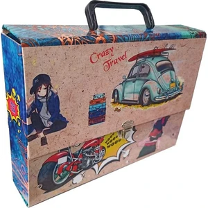 Saplı Klasör Erkek Figürlü 1 Adet Kulplu Klasör 32X24X7 cm Okul Öğrenci Klasörü Saplı Çanta Saplı Dosya