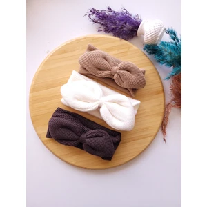 Seher Bebe Butik Bebek Tavşan Kulak Bandana 3'lü Set