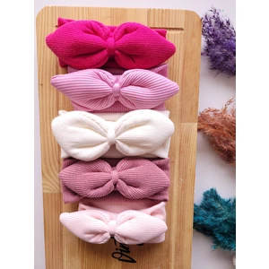 Seher Bebe Butik Bebek Tavşan Kulak Bandana 5'li Set