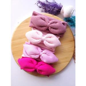 Seher Bebe Butik Bebek Tavşan Kulak Bandana 4'lü Set