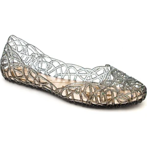 Günlük Kadın Kaymaz Kalın Taban Simli Yumuşak Şık Havuz Plaj Deniz Ayakkabısı  J1-J2