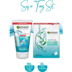 Saf & Temiz 3' Ü 1 Arada 150 ml ve Kağıt Yüz Maskesi 23 gr