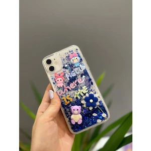 Iphone 11 Uyumlu Sevimli Sulu Simli Ayıcıklı Kılıf