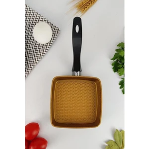 Alüminyum Döküm Mini Kare Tava Sarı - MNB05531