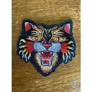 Gönülden Tasarım 10X11 cm Ütü Ile Yapışan Renkli Kaplan Aplike Arma Yama Dikiş Hobi Aksesuarı