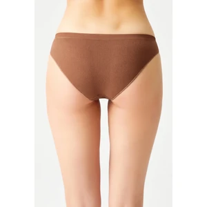 Los Ojos Kahverengi Fitilli Seamless Klasik Külot Ribbed Classic