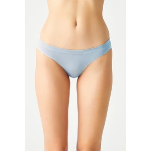 Los Ojos Mavi Fitilli Seamless Klasik Külot Ribbed Classic